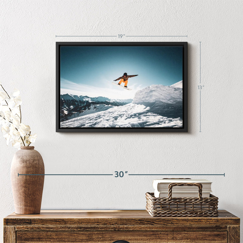 «Snowboarder In The Air», reproduction sur toile, H 13 po x l 19 po