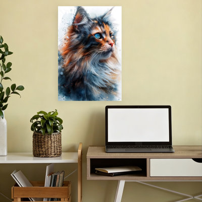Art mural contemporain avec un chat