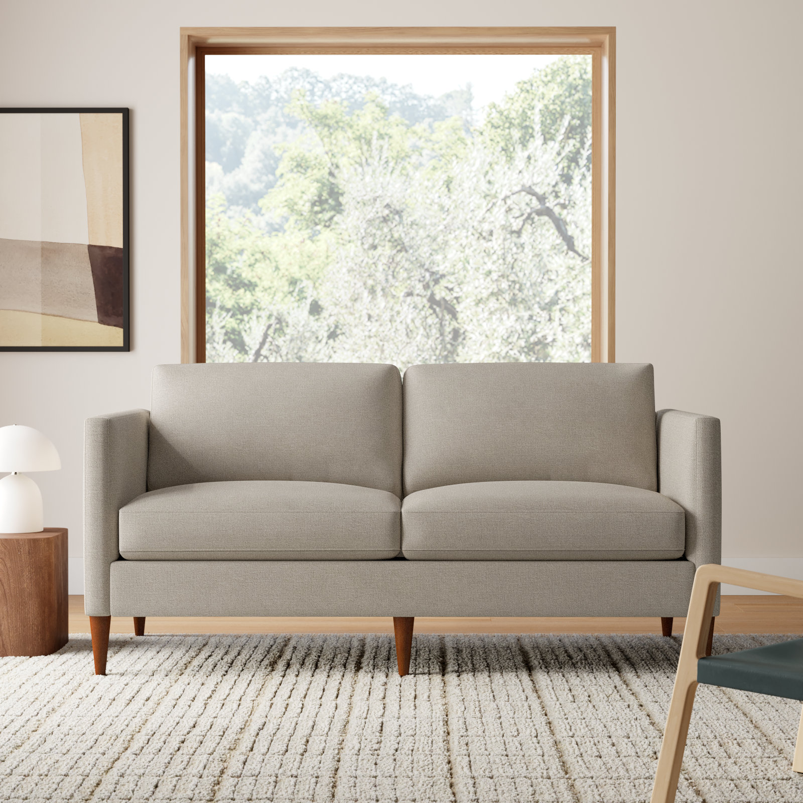 Clifford 73'' Sofa, Nomad Eggshell Crypton® Chenille