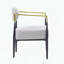Fauteuil d'appoint rembourré Mid-Century-1547770811