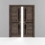 Portes coulissantes doubles à galandage avec verre dépoli Veregio 7588 Chêne Cognac Ensemble de garnitures, quincaillerie de rail, bois massif, intérieur de chambre, portes robustes 48 po x 84 po (2 x 24 x 84 po)-87390805