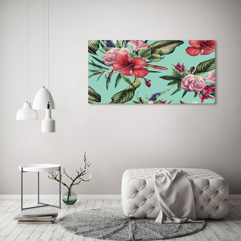 Tropical Flowers - Wrapped Canvas Print