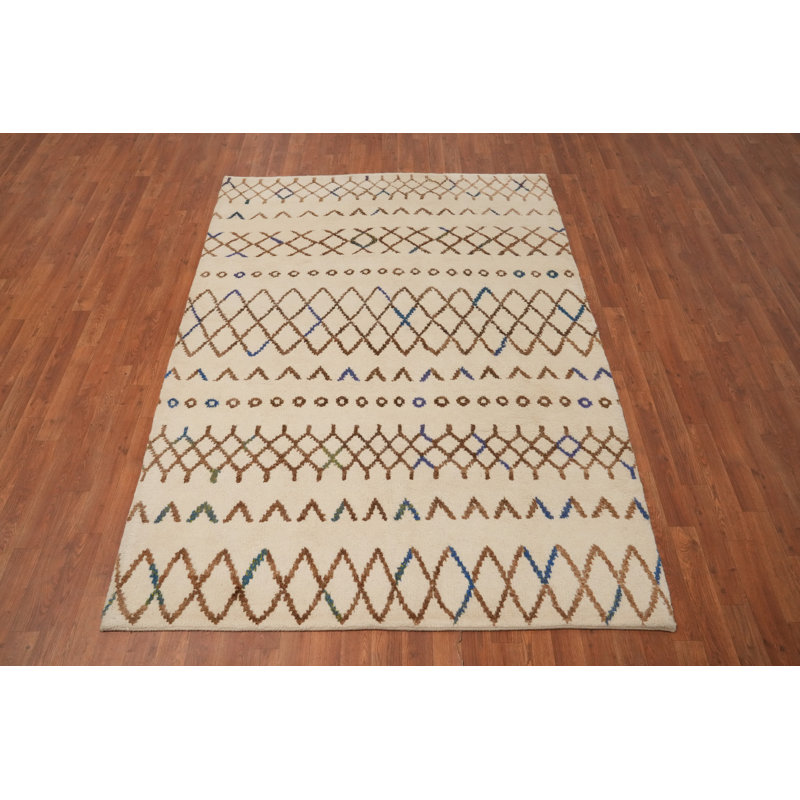Tapis marocain fait à la main de taille pièce 5 x 8
