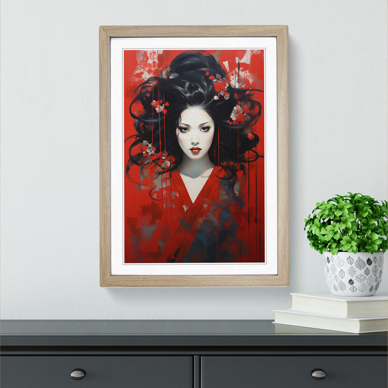 Single Picture Frame Print on Wood, Oak Framed, 34cm H x 25cm W
