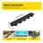 Trench Drain System, Channel Drain With Plastic Grate, 5.8X3.1-Inch HDPE Drainage Trench, Black Plastic Garage Floor Drain, 6X39 Trench Drain Grate, With 6 End Caps, For Garden, Driveway-6 Pack