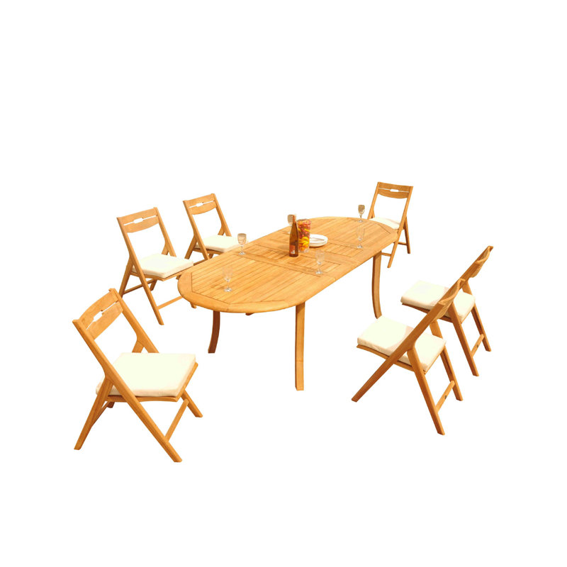 Ensemble repas pour 6 personnes Emmetsburg, 105 po x 40 po x 31,5 po