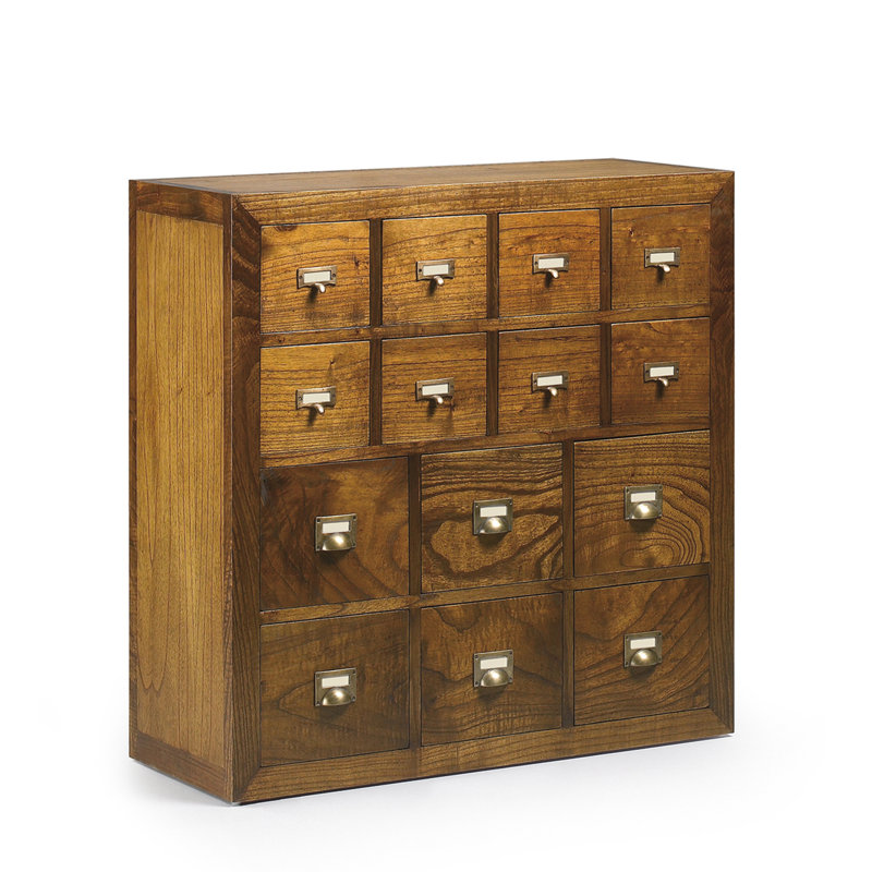 Guildhall Solid Wood 90cm W 14 - Drawer Chest of Drawers