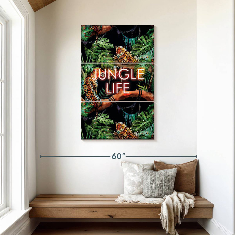 Alvord Jungle Life, typographie, H 45 po x l 28 po