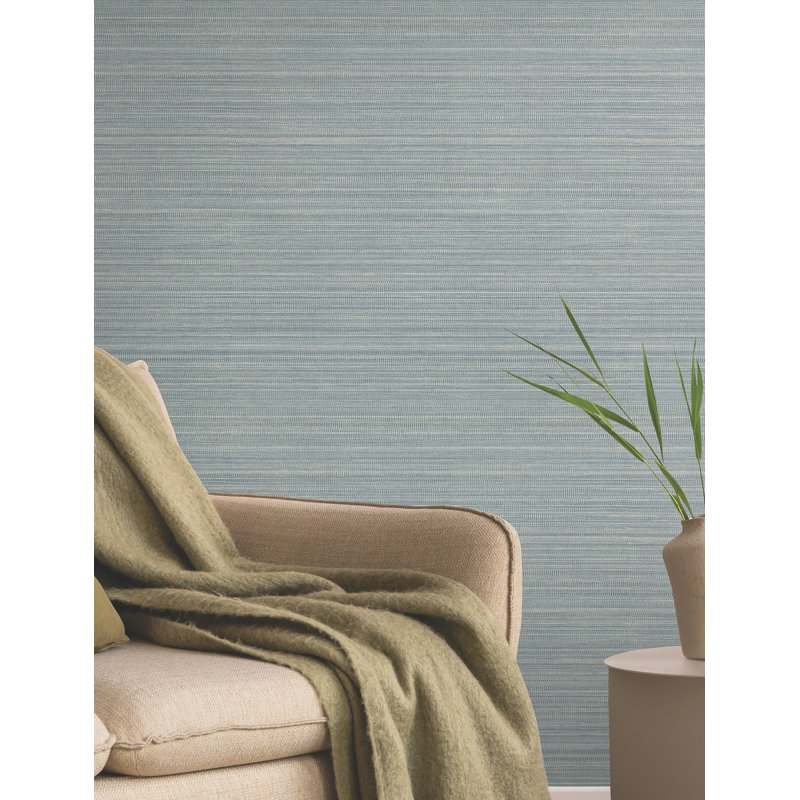 Striped Vinyl Wallpaper Roll, Haze