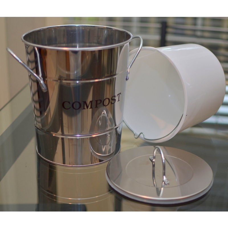 Composteur de cuisine 1 gallon, Acier inoxydable