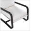Chaise de salle à manger Blaire revêtue de tissu avoine avec structure en métal-827565721