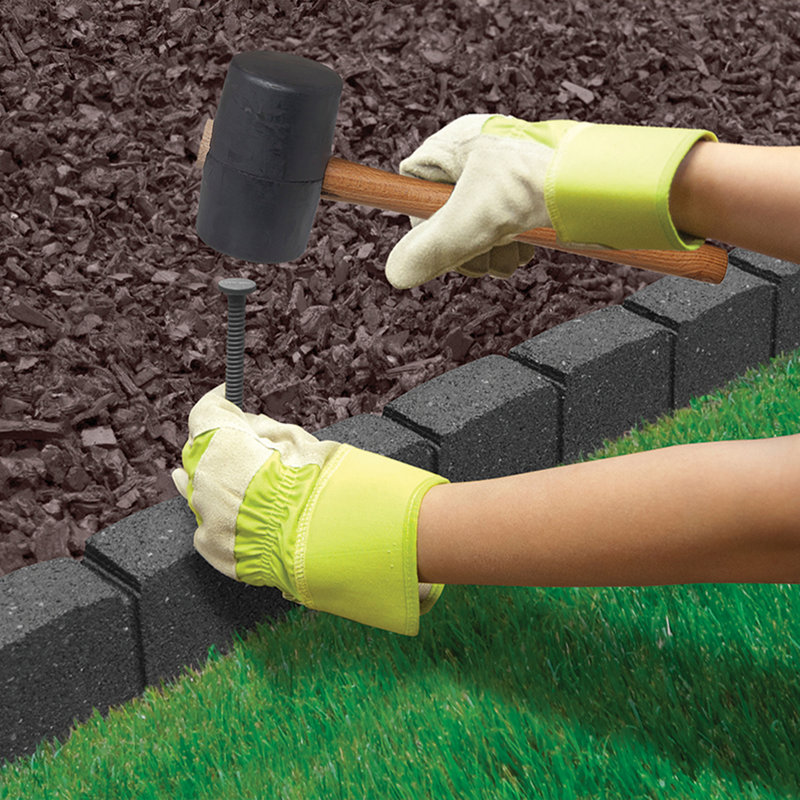 ROMAN BORDERS 9 cm H x 120 cm W Lawn Edging Fencing, Grey
