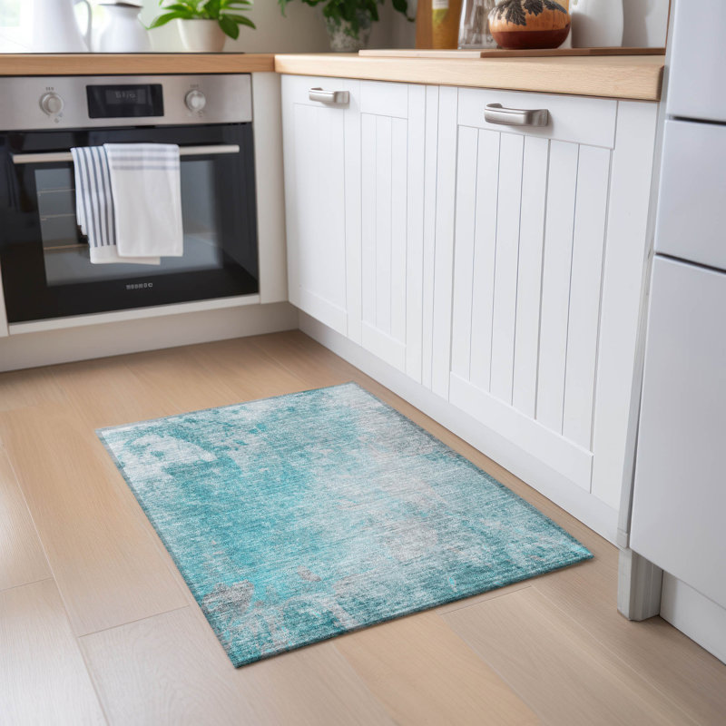 Alfonzo Stain Resistant Abstract Area Rug, Rectangle 2'6" x 3'10"