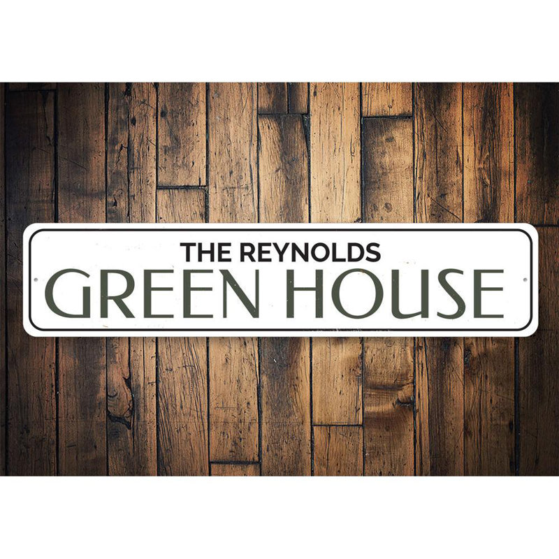 Plaque en aluminium Green House, H 6 po x l 24 po x P 0,063 po