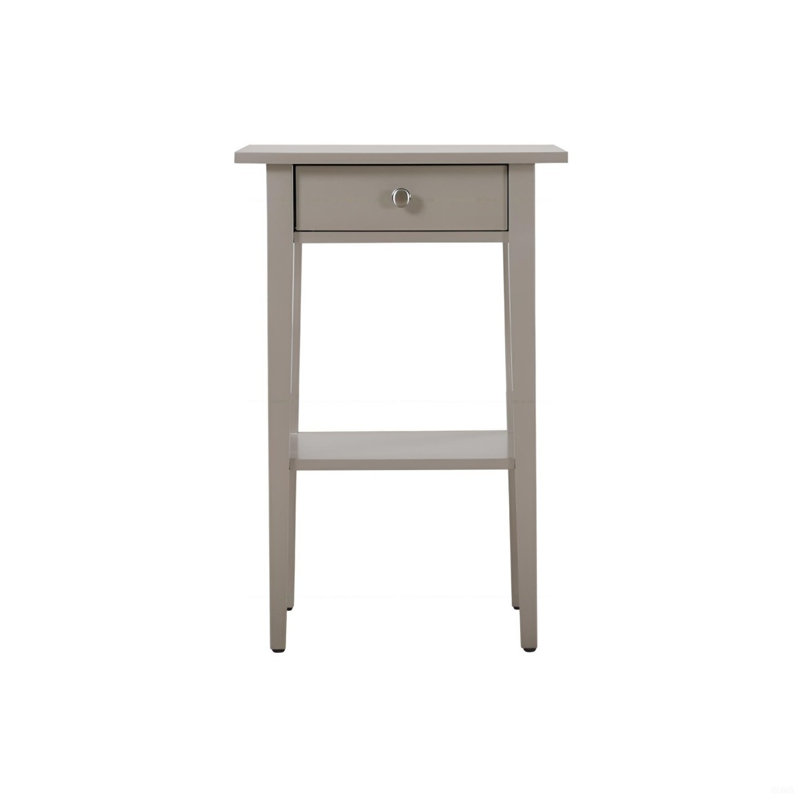 Table de chevet élégante et contemporaine, Champagne argenté