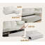Canapé-lit modulaire convertible 3-en-1 avec méridienne de rangement, canapé-lit coulissant en L réversible, canapé en tissu bouclé pour appartement ou chambre d'amis