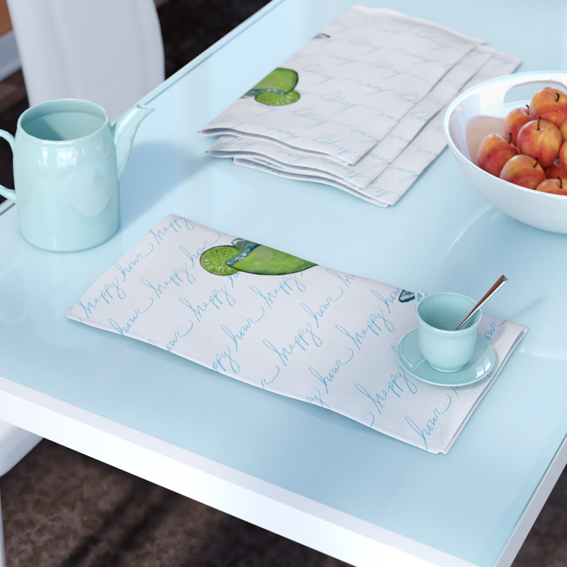 Ensemble de serviettes 4 pièces Josefien Margarita, Bleu