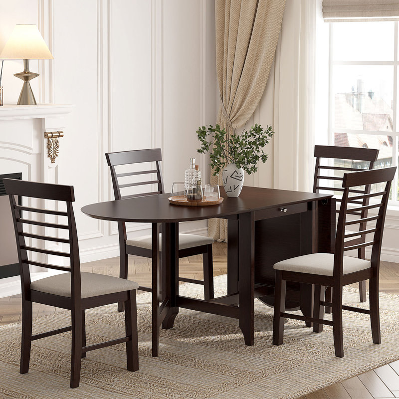 Chaise de salle à manger à abattants avec 4 tiroirs et table basse à abattants