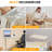 Overbed Table With Hidden Wheels, Mobile Standing Desk Hospital Bed Table Laptop Bedside Sofa Side Table, Multi-Purpose Rolling Overbed Table-951737213
