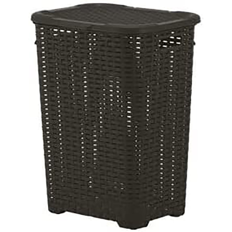 Panier à linge en osier, H 23,25 po x l 17 po x P 14 po, Brun