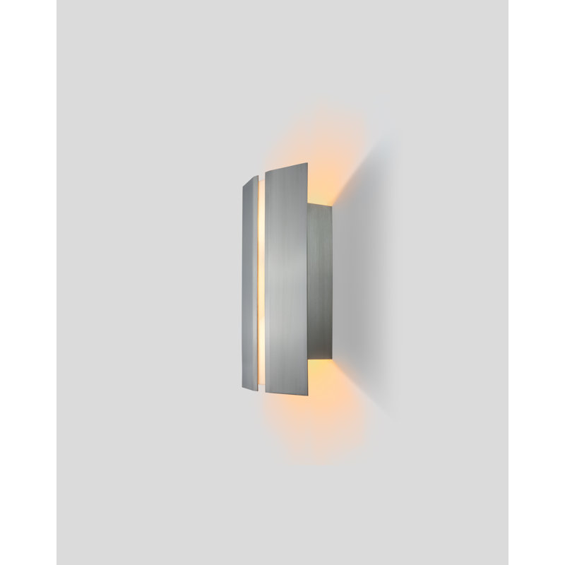 Applique murale encastrée à DEL Rima, Acier inoxydable brossé de qualité marine, 4 000 K, 1130