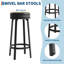 Upholstered Counter Stool with Metal Frame