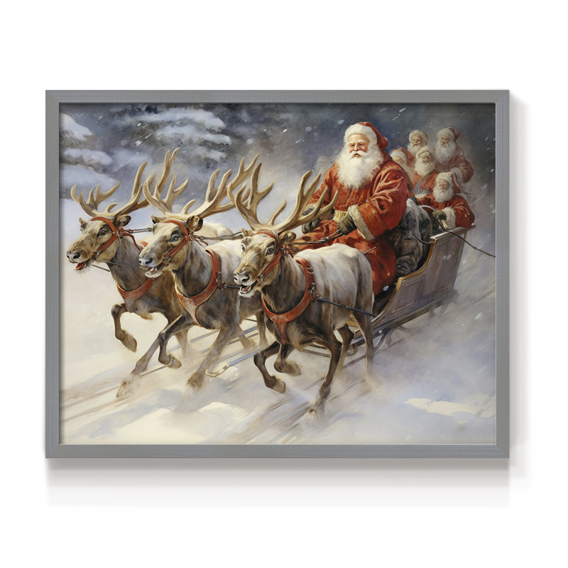 «Chirstmas Art» - CECLXVI - Reproduction encadrée - Restickable, H 8 po x l 10 po, Gris