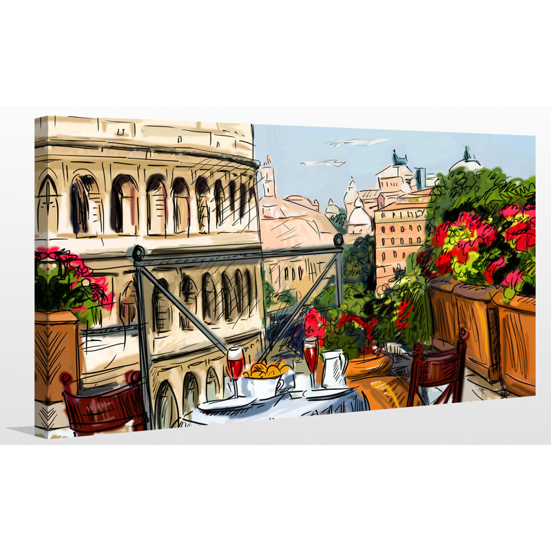 « rome, italie », impression sur toile tendue, H 28 po x l 48 po x P 1,5 po