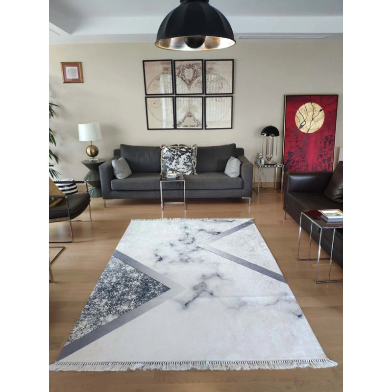 Tapis Maryemma avec envers antidérapant, Carré 2 pi 7 po