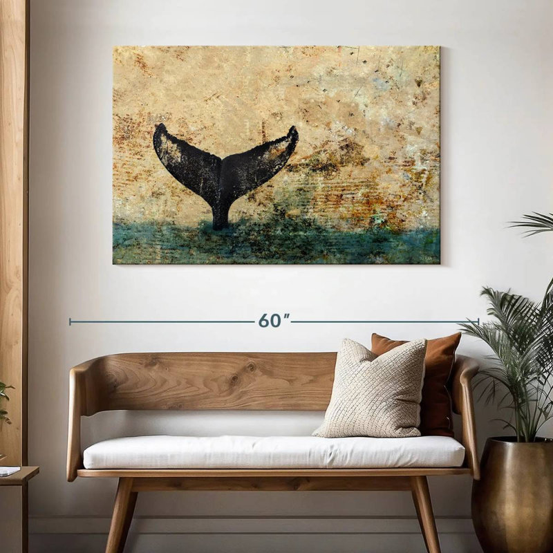 Brampt Hawaiian Whale Fluke, 32" H x 48" W