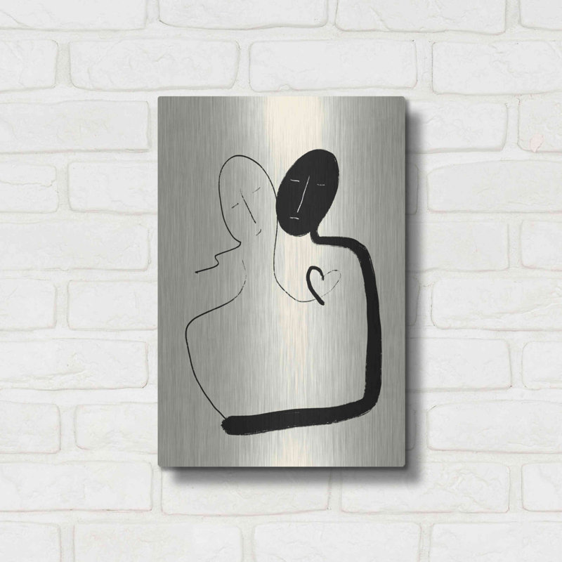«Ensemble» par Cesare Bellassai, art mural en métal, H 16 po x l 12 po x P 0,13 po