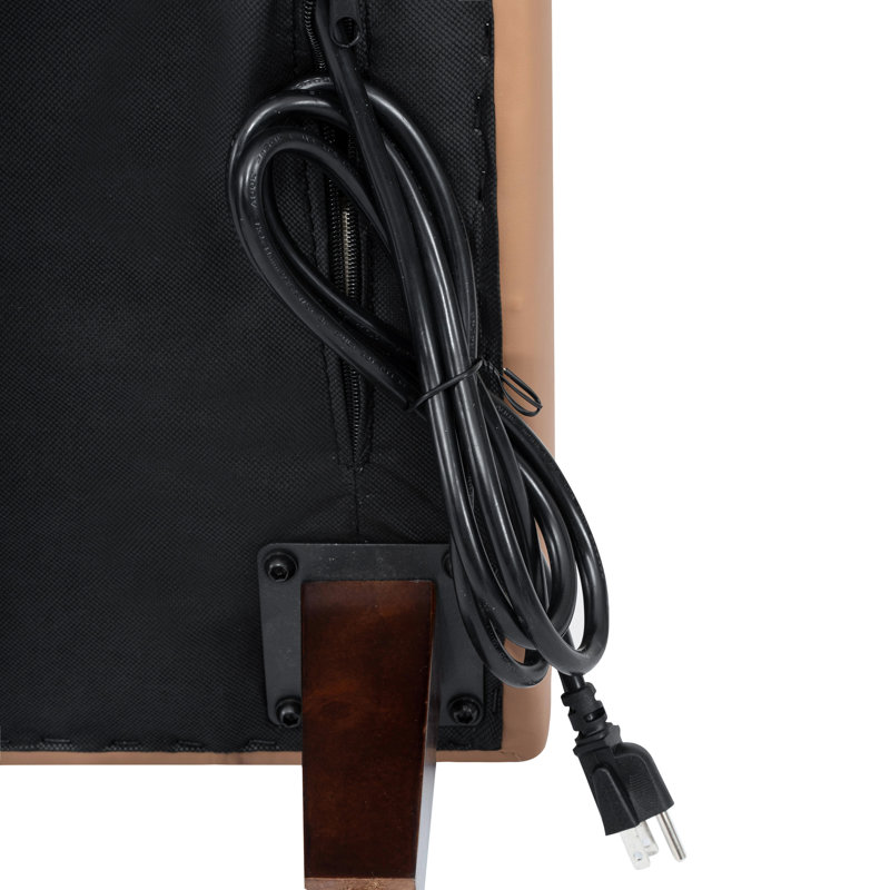 Ensemble de 3 sièges commerciaux avec prises et ports USB et USB-C, Tanné