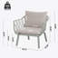 Fauteuil club d'extérieur PP, finition verte avec coussin beige, ensemble de 2-1844617945