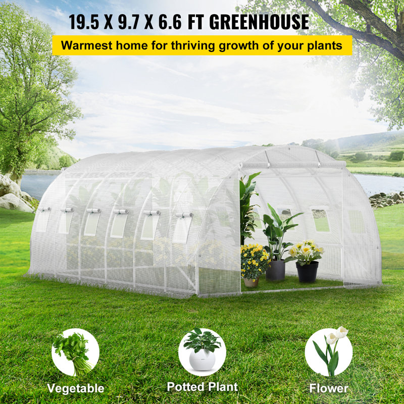 VEVOR Walk-in Tunnel Greenhouse, White