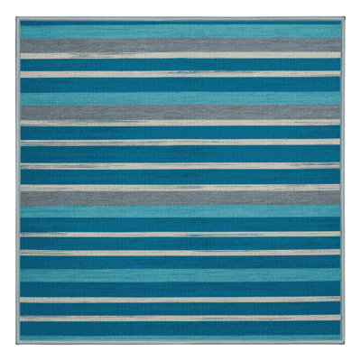  Tapis lavable rayé gris clair Cerulean