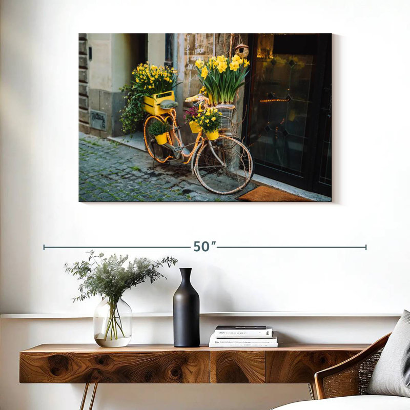 Vélo Mehar plein de fleurs, H 26 po x l 39 po