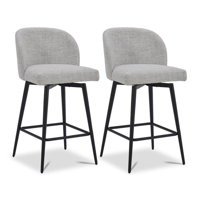Tabouret de bar et de bar Benedit, Blanc (multicolore), Tabouret de comptoir (siège d'une hauteur de 27 p, 2