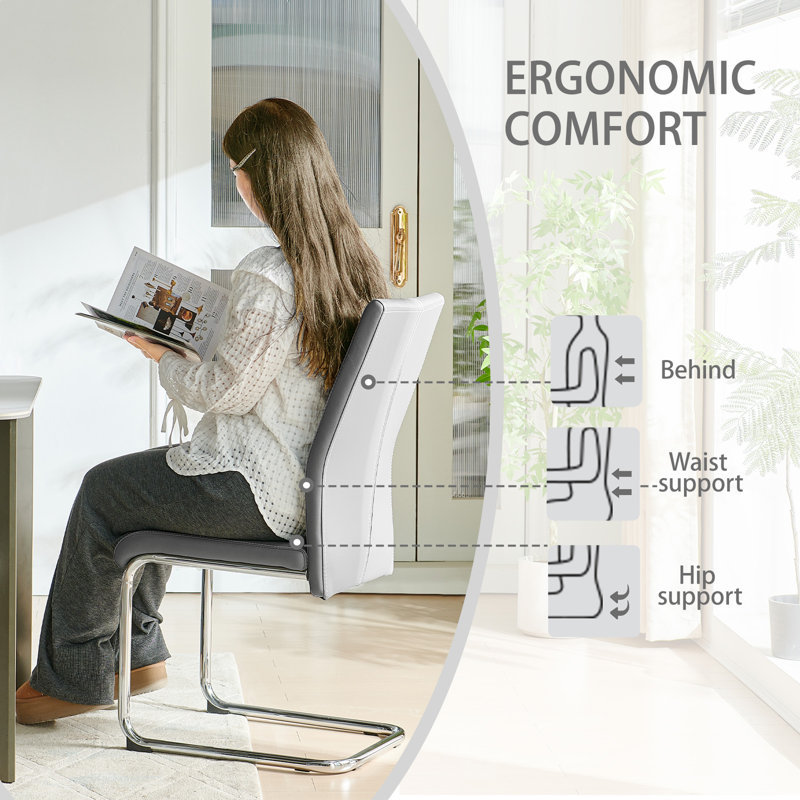 46cm H Upholstered Side Chair, Gray