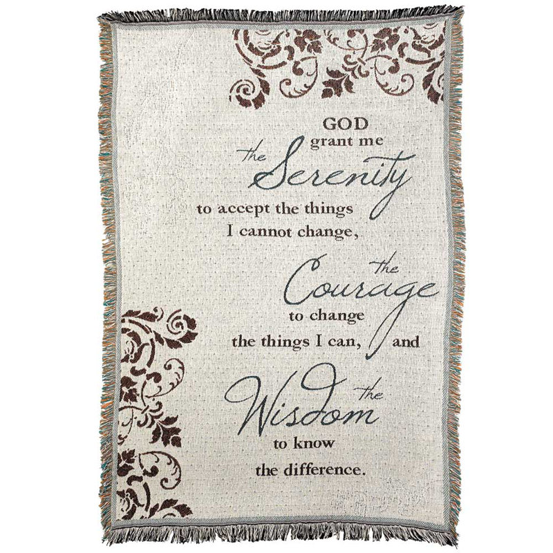 Tapestry Throw Serenity Prayer