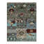 Tapis décoratif tissé multicolore lavable à la machine