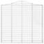 Arched Gabion Baskets 4 Pcs Galvanised Iron-1851804120
