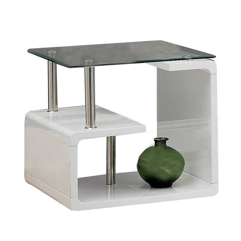 Bruni Glass Top End Table