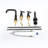2-Handle Brass Bathroom Sink Faucet with Swivel Spout