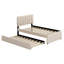 Lit plateforme tapissier simple Teddy-1833390544