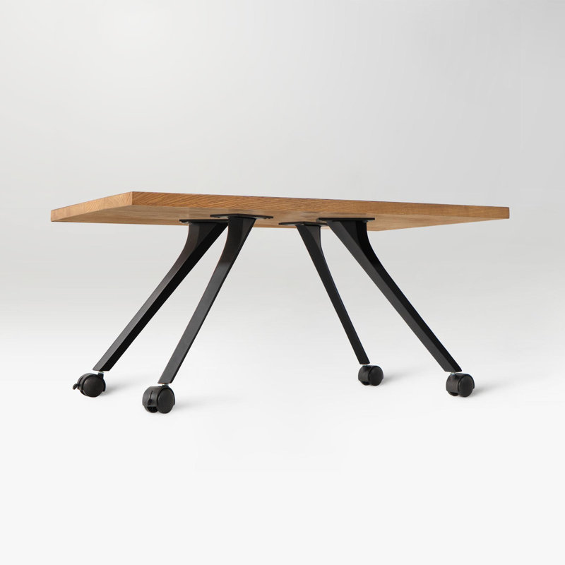 Pieds de table basse en métal avec roulettes Compa, ensemble de 4