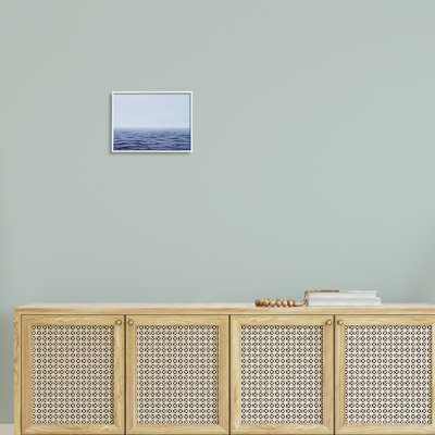 «Vast Ocean Horizon Apaisant Blue Water Waves» par Michael Willett - reproduction de photo à cadre flottant