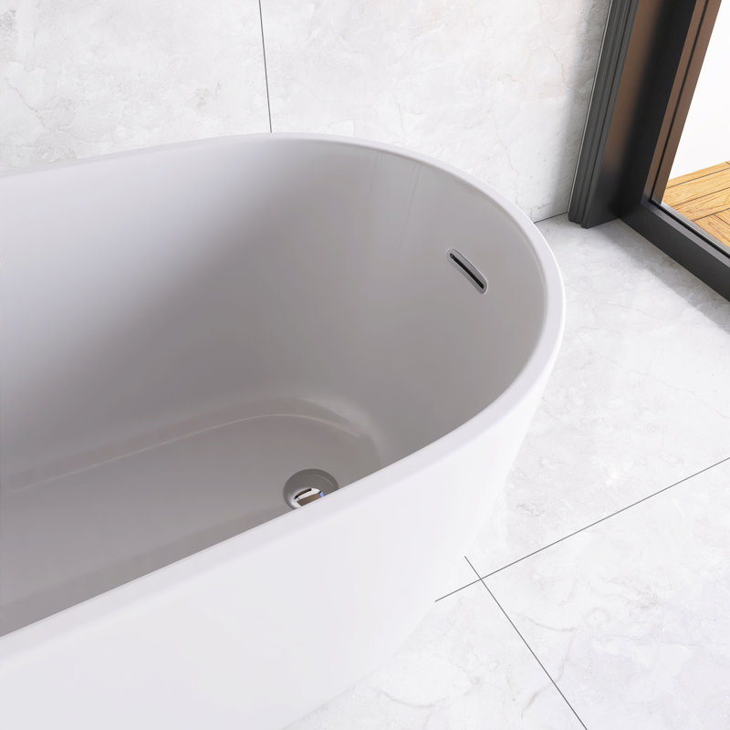 60'' x 31'' Freestanding Soaking Acrylic Bathtub