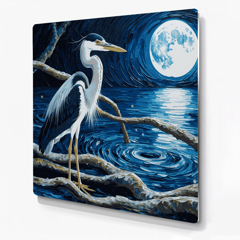 Art mural en métal oiseaux, H 12 po x l 12 po