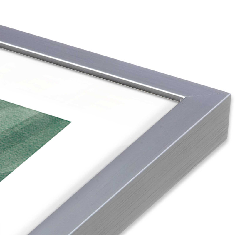 Impression de charme rustique 12 "x 12", Cadre simple en chrome poli, bois massif, H 13,75 po x l 13,75 po