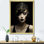 «Vintage Retro Glam 1920 Woman Portrait I - Woman Fashion», reproduction d'art sur toile encadrée